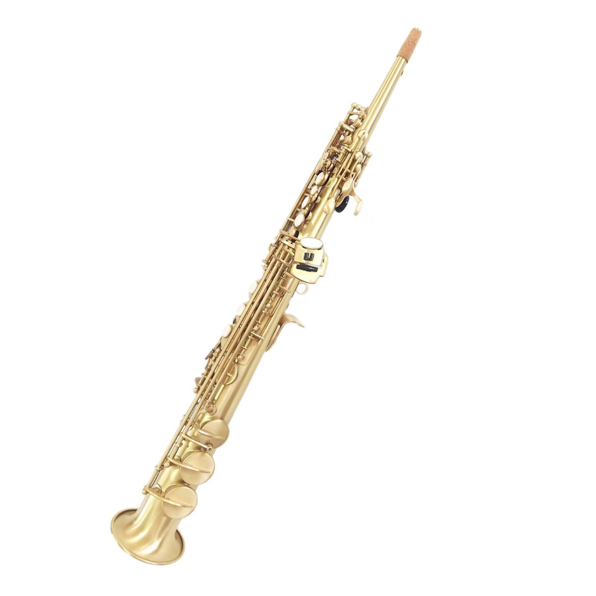 Straight Saxophone with Carrying Bag B♭ Soprano Saxophone Antique Woodwind for Rehearsal