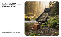 High-Back Camp Seat Easy to Fold Folding Chair Lightweight for Picnic, Travelers