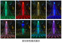 圣诞节七彩变色遥控五角星星瀑布灯场景布置装饰led灯氛围景观灯