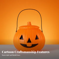 Trick-or-Treat container Pumpkin Design pumpkin face'-Lantern container With Handle for children