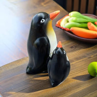 Mother and Child Penguin Statue Cute Design House Decoration for Garden, Desktop