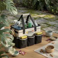Cleaning Supply Organizer Bag 5 Compartments Cleaning Organizer Tote Open Top Household Storage for Janitors