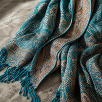 Yunnan Lijiang Ethnic Style Cashew Pattern Scarf Shawl for Women, Thickened Versatile Winter Wrap