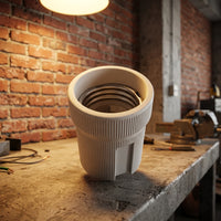 Ceiling Light Fitting for Pendant Light Style, High Temperature Resistant Ceramic E27 Lamp Holder, Round Flat Bottom Bulb Holder, E27 Lamp Base