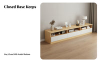 Floor TV Stand with Storage Space Saving Contemporary Television Stand with Storage Multifunctional Modern Entertainment Cabinet