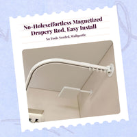 Rhombus Folding Shower Curtain Rod, No-Drill, Space Saver