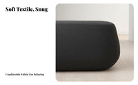 Large Round Upholstered Footrest Nordic Design Pebble-Shaped Pouf Modern Design Plush Feel for Adults, Interior Designers