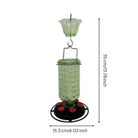 Glass Hummingbird Feeder Flower Shaped Ports Hanging Nectar Bird Feeder Moat
