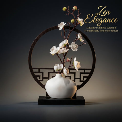 Artificial Plum Blossom Branches, Realistic Silk Flowers for Vase Arrangements, White Pot, Home Deco - Image 2