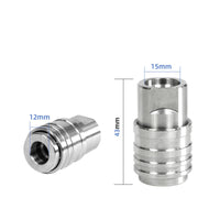 High-Pressure Stainless Steel Connector Silver-Toned Silver Self-Locking Connector Machined Grooves Hardware Accessory Compact for Cleaner