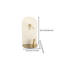 Arched Desk Clock Sculptural Clock with Round Base Textured Decor for Shelf