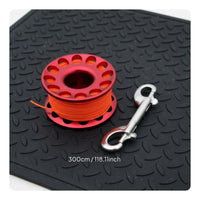 SMB Reel Includes Double Ended Bolt Snap Diving Spool Reel Anti-Snarl Swivel