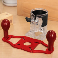 Router Inverted Base Mount with Transparent Cover for Woodworking
