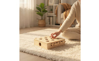 Cat Puzzle Box Solid Wood Wooden Cat Puzzle Sturdy for Indoor Cats