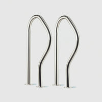 2 Pieces Rustproof Swimming Pool Handrail Inground Pool Handrail Corrosion-Resistant Grab Bar Easy to Install for Swimmers, Hotel Operators