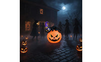 Outdoor Inflatable Black Cat and Pumpkin Bright Inflatable Cat with Pumpkin Oversized Jack-O'-Lantern Decoration Lighted for Yard