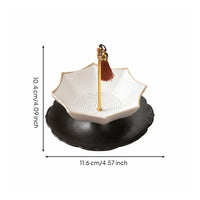 Ceramic Umbrella Tea Strainer Fine Mesh Holes Umbrella Tea Strainer Heat Resistant Drinkware