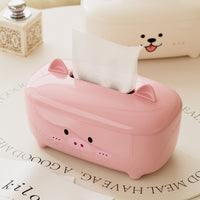 Creative Animal-Shaped Desktop Tissue Box, Waterproof, PS Material