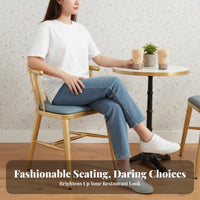 Upholstered Dining Booth Set Wrought Iron Frame Restaurant Seating Modern Design Comfortable Upholstery for Families, Homeowners