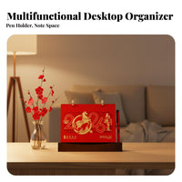 2026 Calendar, Chinese Style Wooden Desk Accessory, Monthly Planner