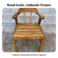 Traditional Chinese Armchair Hardwood Wood Construction Slatrear Armchair With Armrests Vintage Design for Living Room