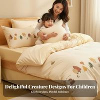 kids' Cartoon Print Bedclothes Breathable Comforter Cover Ultra Soft for Parents