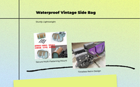 Waterproof leather motorcycle saddlebag