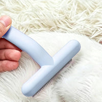 Sturdy Pet Grooming Comb with Metal Teeth Detangling T-Shaped Pet Comb Professional Deshedding Tool Long-Lasting for Dog Owners