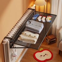 Radiator Cat Bed with Metal Frame and Towel Bar, Square Heated Cat Bed for Indoor Use, Universal Size Hanging Cat Bed and Warm Hammock Style
