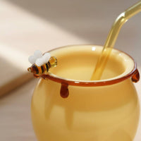 Glass Honey Jar with Bee Easy to Clean Bee Honey Pot Cup Stemless Design
