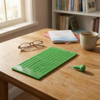 Braille Writing Board Raised Cell Grid Braille Writing Plate Metal Tip