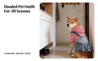 Comfortable Fit Embroidered Denim Pet Skirt Machine Washable Denim Dog Dress Lightweight Material for Dogs, Photo Shoots, Parties, Weddings