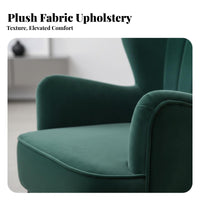 Upholstered Side-Wing Armchair Armchair Modern Minimalist and Aesthetic Indoor Furniture High Rearrest Assist Non-Slip Feet