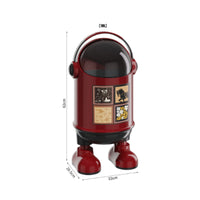 Decorative Artwork Glossy Finish Doublecontainer Trash Bin Flip-Lid Trash Bin