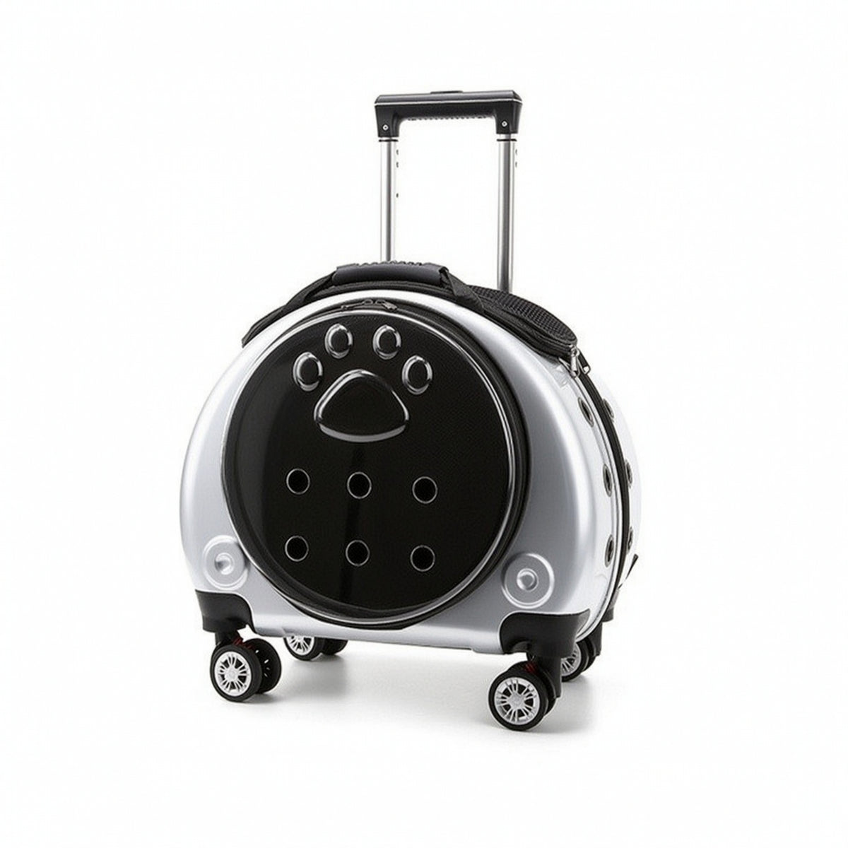 Pet Carrier Suitcase Compact Cat Carrier with Wheels Portable Pet Suitcase with Wheels for Small Dogs, Travel
