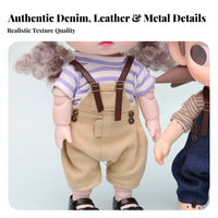 20cm Doll Clothes Cute Design Doll Suspender Shorts Detailed Craftsmanship Stuffed Figure Clothes for Hobbyists