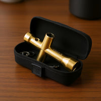 Gold Finish Mini Cross Wrench Hexagonal Openings Four-Way Socket Wrench Metal Hex Socket Spanner Compact Size
