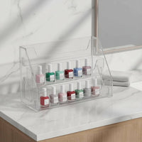 Acrylic Step Shelf Space Saving Figure Display Stand Easy to See for Vanity