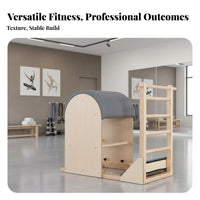 Improves Posture Pilates Spine Corrector Strengthens Muscle Groups Spine Corrector Arc Increases Flexibility Pilates Reformer Bed Solid Wood Frame for Women, Fitness Enthusiasts, Physical Treatment Patients, Gym, Rehabilitation Center