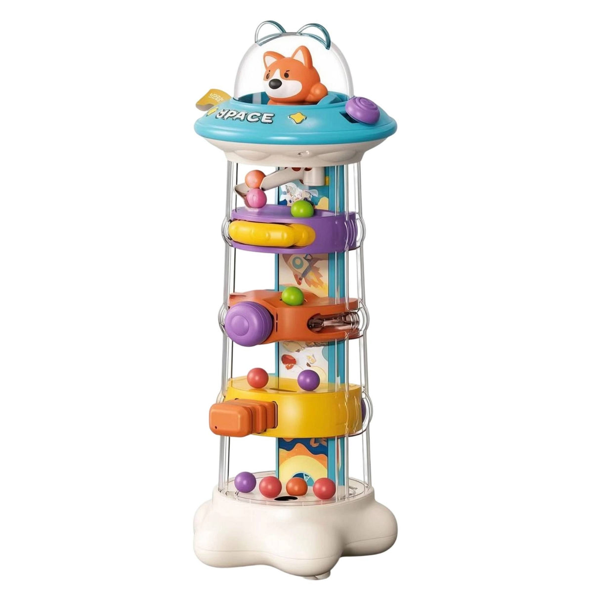 Launch Launcher Toy Cute Space Launcher Toy with Balls Compact Vertical for Toddlers, Playroom, Nursery