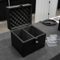Portable Handle PSA Card Storage Box Lockable Clasp Aluminum Card Case Hard Shell Shockproof for Collectors, Travel