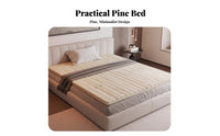 Breathable Construction Foldable Wooden Bed Slats Easy Installation Foldable Slat Roll Eco-Friendly Slatted Frame Heavy Duty for Seniors, Students, Children, Dormitory, Dorm Room, Home