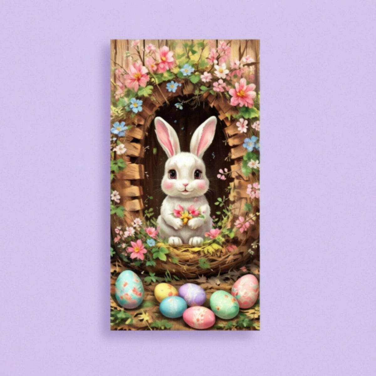 Easter Door Cover Vibrant Colors Joyful Easter Door Sign Large Size for Outdoor