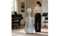 Carbon Fiber Instrument Enclosure Secure Instrument Enclosure with Wheels Lightweight for Cellists, Music Students, Travel, Commuting