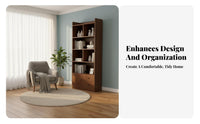 Standalonestanding Multi-Compartment Shelving Single Large Capacity Bookcase Space-Saving Design Bookshelf Easy Assembly for Homeowners, Book Lovers, Awayice Workers, Bedroom, Study Room
