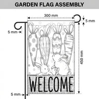 Easter Garden Flag Festive Atmosphere Bunny Yard Flag Vivid Print Outdoor Decor for Holiday Enthusiasts, Homeowners, Front Porch, Patio, Deck
