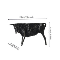 Bull Sculpture Textured Bull Figurine Stylized Creature Figurine for Simplicity Lovers, Living Room, Bookshelf