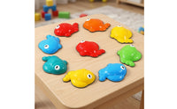 9 Pieces Aquatic Stepping Stone Textured Stepping Stone with Anti-Slip Strips Toy Molded Toys Motor Skills for Children