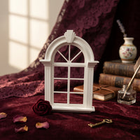 Miniature Window Scene Tabletop Lattice Window Prop Openable