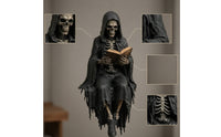 Hooded Scholar Statue Unique Scholar Figurine Intricate Ornament for Collectors